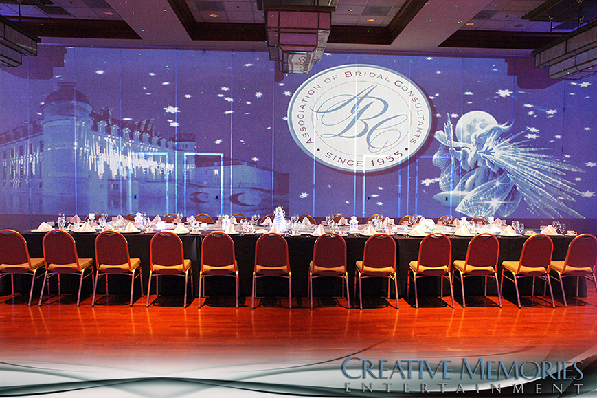 Timber Creek Ballroom Video Mapping, wedding lighting 